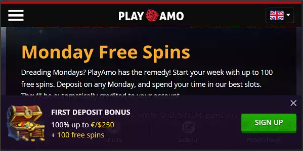 Playamo Casino APK Landscape